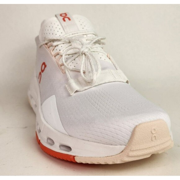 On Cloudnova 2 Women's Size 9 White Flame/Orange Mesh Athletic Running Sneakers - Picture 2 of 10